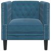 vidaXL Chesterfield-Sessel Blau Samt