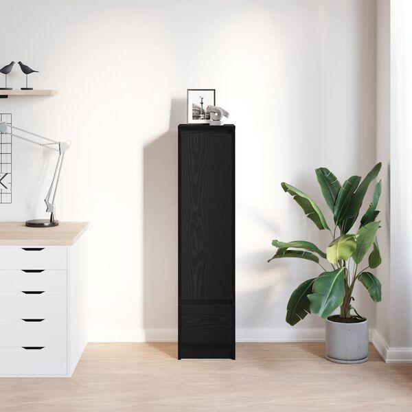 vidaXL Highboard Schwarz Eichen-Optik 29,5x34x119,5 cm Holzwerkstoff