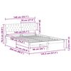 vidaXL Bettgestell Braun und hellgrau 140 x 190 cm Massivholz Kiefer