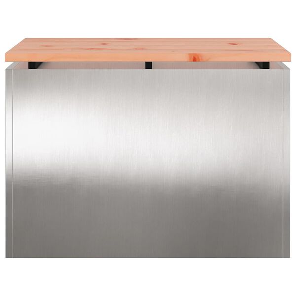 vidaXL Gartenbank Edelstahl 60 x 40 x 43 cm