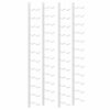 vidaXL Wand-Weinregal f&uuml;r 24 Flaschen 2 Stk. Wei&szlig; Eisen