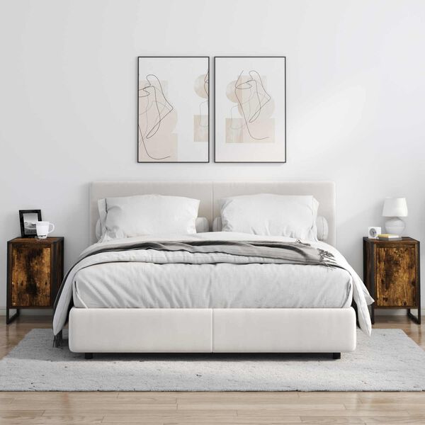 vidaXL Nachttisch Raucharbe 39,5 x 30 x 50 cm Holzwerkstoff