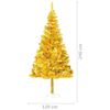 vidaXL K&uuml;nstlicher Weihnachtsbaum Beleuchtung & Kugeln Gold 240 cm