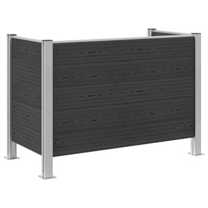 vidaXL M&uuml;lltonnenzaun Grau 161 x 85 x 115 cm Aluminium und WPC