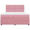 vidaXL Boxspringbett mit Matratze Rosa 180x200 cm Samt