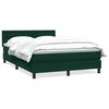 vidaXL Boxspringbett mit Matratze Dunkelgr&uuml;n 140x210 cm Samt