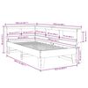 vidaXL Massivholzbett mit Regal ohne Matratze 90x200 cm Kiefer