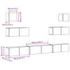 vidaXL 7-tlg. TV-Schrank-Set Wandmontage Altholz-Optik Holzwerkstoff