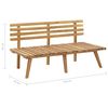 vidaXL 4-tlg. Garten-Lounge-Set mit Auflagen Massivholz Akazie
