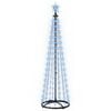 vidaXL LED-Kegelbaum 180 cm 250 LEDs Blau Stahl Wei&szlig;
