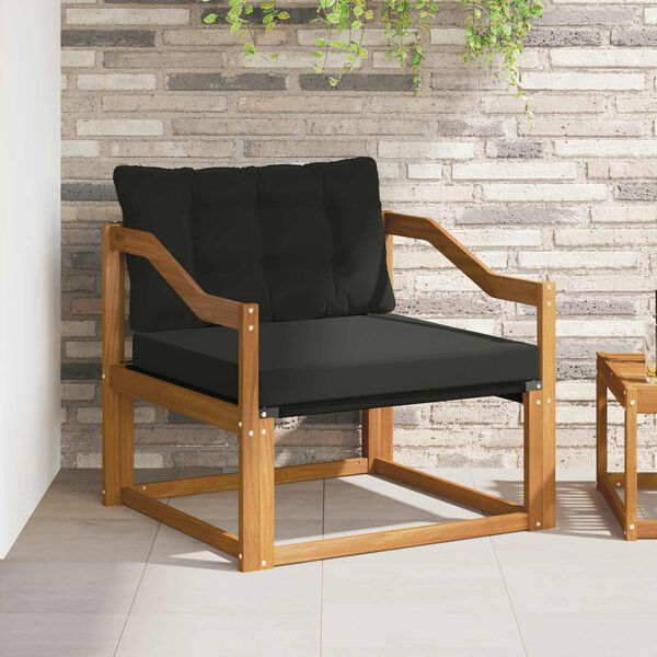 vidaXL Outdoor-Sofagarnitur Massives Akazienholz und Textilene Natur