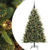 vidaXL K&uuml;nstlicher klappbarer Weihnachtsbaum mit Tannenzapfen 180 cm