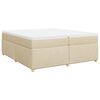 vidaXL Boxspringbett mit Matratze Creme 200x200 cm Stoff