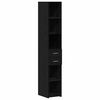vidaXL B&uuml;cherregal Schwarz Eichen-Optik 30 x 42,4 x 185,2 cm
