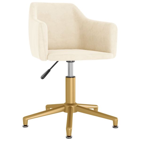 vidaXL Esszimmerstuhl Drehbar Creme Samt