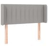 vidaXL Kopfteil mit Ohren Hellgrau 103x16x78/88 cm Stoff