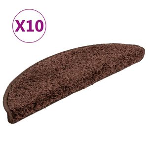 vidaXL Stufenmatten 10 Stk. 56x17x3 cm Braun Halbrund