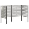 vidaXL M&uuml;lltonnen-Sichtschutz 167 x 85 x 113 cm Edelstahl Silber