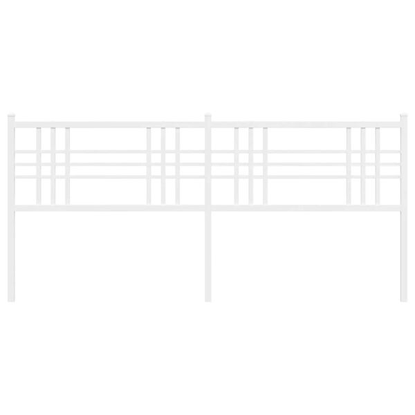 vidaXL Kopfteil Metall Weiß 180 cm