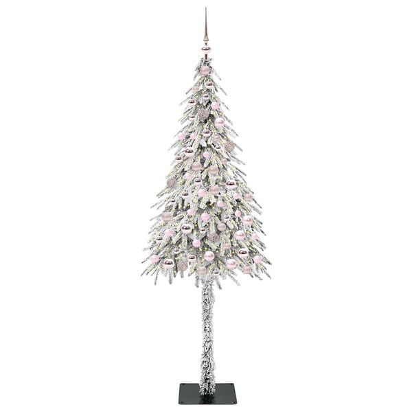 vidaXL Weihnachtsbaum mit 300 LEDs Wei&szlig; 210 cm PE und Stahl