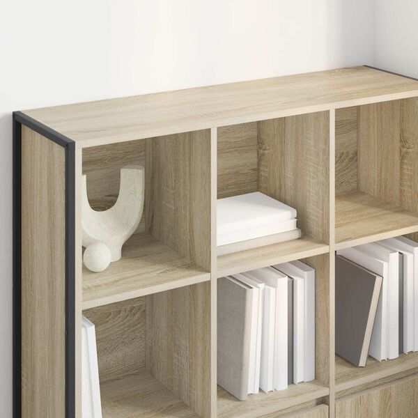 vidaXL B&uuml;cherregal 2 pcs Sonoma 99,5 x 30 x 108 cm Holzwerkstoff