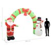 vidaXL Aufblasbarer Weihnachtsmann und Schneemann Deko Bogen LED 223cm