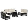 vidaXL Gartensofa-set 8 pcs Schwarz Poly-Rattan