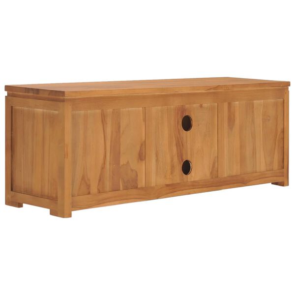 vidaXL TV-Schrank 110 x 30 x 40 cm Teak Massivholz
