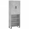 vidaXL Highboard Betongrau 69,5x34x180 cm Holzwerkstoff