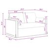 vidaXL Sofa 120cm Dunkelgrau Metall