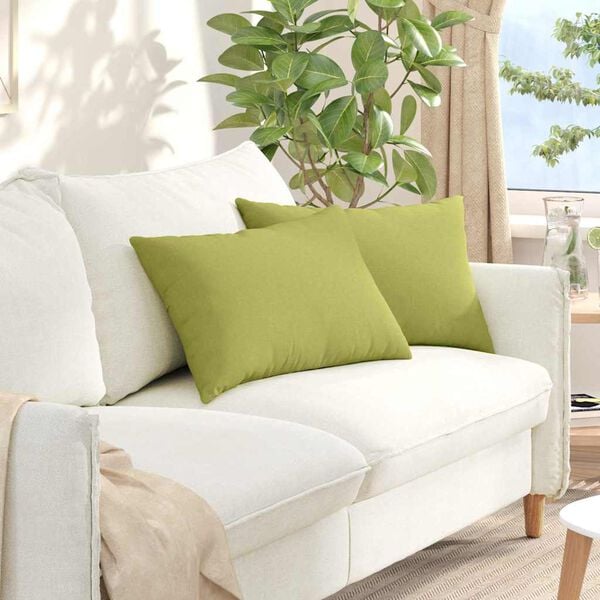 vidaXL Sofakissen 2 Stück Hellgrün 60 x 40 cm Stoff