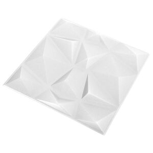 vidaXL Wandpaneele 12 pcs Origami Wei&szlig; 50 x 50 cm XPS Schaum