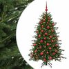 vidaXL K&uuml;nstlicher Weihnachtsbaum mit Weihnachtskugel 150 cm 150 LEDs