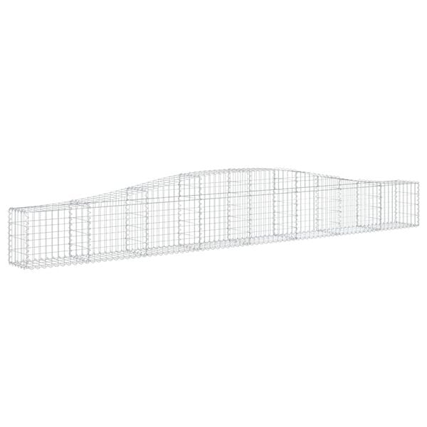 vidaXL Gabionen mit Hochbogen 9 Stk. 400x30x40/60 cm Verzinktes Eisen