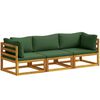 vidaXL Sofa-Set 3 stk. Natur Massivholz Akazie
