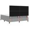 vidaXL Boxspringbett mit Matratze mit LED Hellgrau 180 x 200 cm Stoff