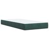 vidaXL Boxspringbett mit Matratze Dunkelgr&uuml;n 90x200 cm Samt