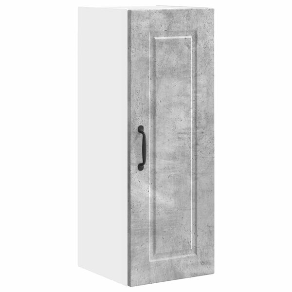 vidaXL K&uuml;chenschrank mit T&uuml;r Beton Grau 30 x 31 x 80 cm Holzwerkstoff