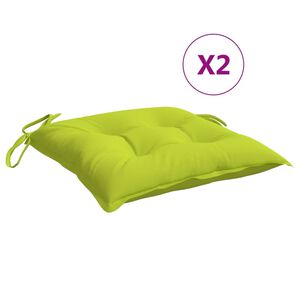 vidaXL Stuhlkissen 2 Stk. Knallgr&uuml;n 40x40x7 cm Oxford-Gewebe