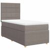 vidaXL Boxspringbett mit Matratze Taupe 100x200 cm Stoff