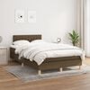 vidaXL Boxspringbett mit Matratze Dunkelbraun 120x190 cm Stoff