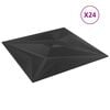 vidaXL Wandpaneele Stern 24 pcs Schwarz Stern 50 x 50 cm XPS Schaum