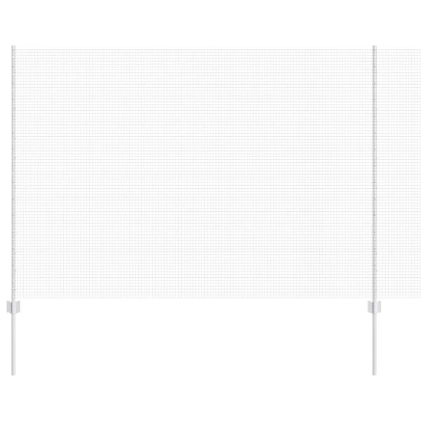 vidaXL Zaun mit Pfosten Silber 1.6 x 25 m Stahl