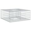 vidaXL Gabionen Hochbeet 100 x 100 x 40 cm Verzinkter Stahl Silber
