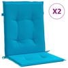 vidaXL Gartenstuhlauflagen f&uuml;r Niedriglehner 2 Stk. Blau 100x50x3 cm