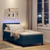 vidaXL Boxspringbett mit Matratze mit Kopfteil Blau 100 x 200 cm Stoff