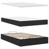 vidaXL Ottoman-Bett mit Matratze Schwarz 120x200 cm Stoff