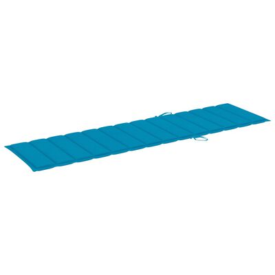 vidaXL Sonnenliegen-Auflage Blau 200x50x3 cm Stoff