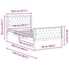 vidaXL Bettrahmen Hellgrau 100 x 200 cm Massives Kiefernholz
