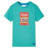 Kinder-Kurzarmshirt Dunkles Minzgr&uuml;n 92